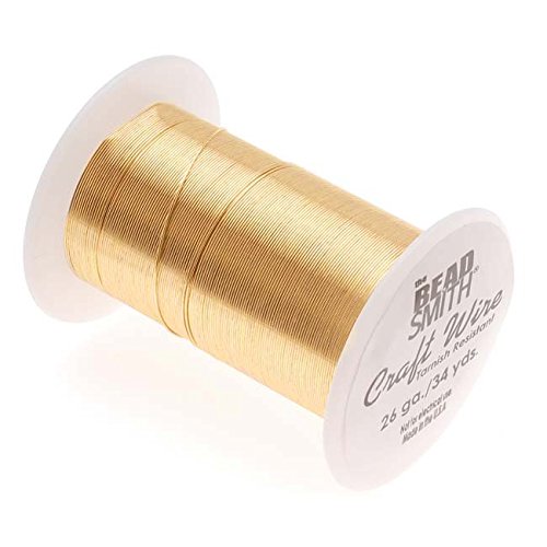 BeadSmith WNT-2633 Tarnish Resistant Gold Color Copper Wire, 26 gallon/34 yd