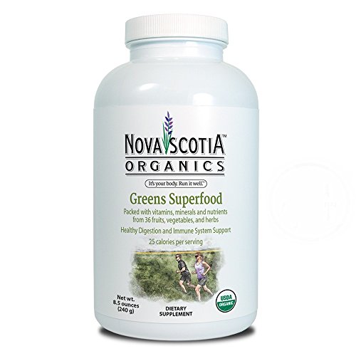 Nova Scotia Organics, Greens Superfood, USDA Certified Organic, 30 servings, loose powder