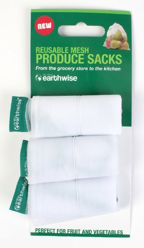 Set of 3 Earthwise Eco-Friendly Reusable Mesh Produce Sacks