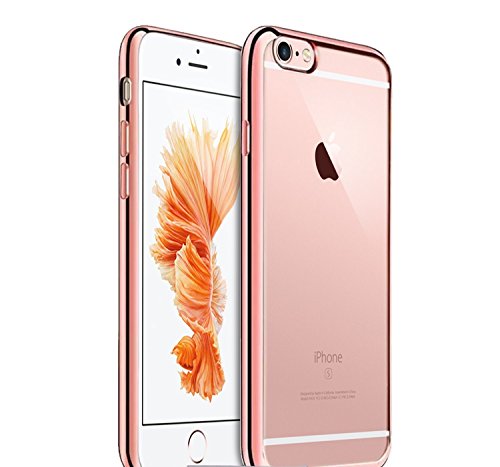 iPhone Se Case , [Fusion] Rose Gold Back TPU Gel Case [Drop Protection/Shock Absorption Technology] For Apple iPhone Se