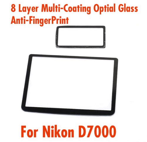 RainbowImaging Optical Glass LCD Screen Protector for Nikon D7000 (ANTI-FINGERPRINT, 8 Layer Coating, Nikon D7000)