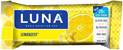 LUNA BAR - Gluten Free Bar - Lemon Zest - (1.7 oz, 6 Count)