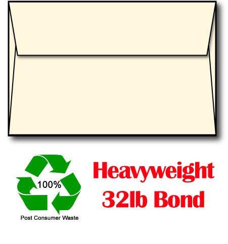 Envelopes, A7 Cream  32lb Bond / 80lb Text / 100% Recycled - 250 Envelopes