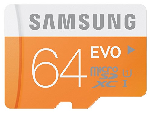 Samsung 64 GB Evo MicroSDXC UHS-I Grade 1 Class 10 Memory Card with SD Adapter