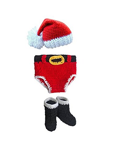Jastore® Infant Newborn Costume Photography Prop Santa Claus Knitted Outfit