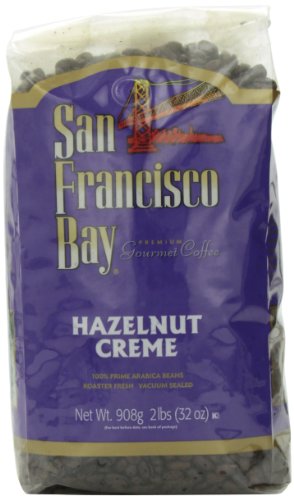 San Francisco Bay Coffee Whole Bean, Hazelnut Creme Coffee, 32 Ounce (Pack of 2)