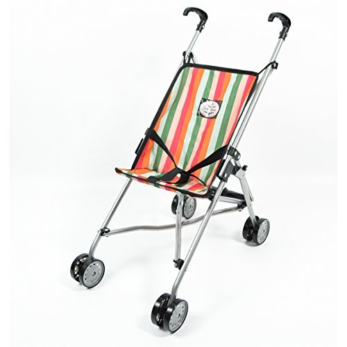 Striped My First Doll Stroller for Kids - Super Cute Doll Stroller for Girls - Doll Stroller Folds for Storage - Great Gift for Toddlers