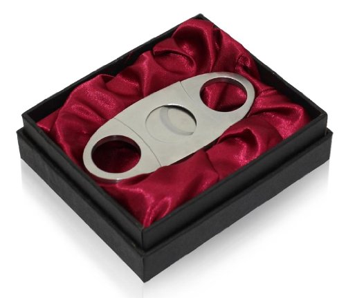Adorini Style Cigar Cutter High-grade Steel Boxed in Limited Edition Red Silk Lined Black Gift Box