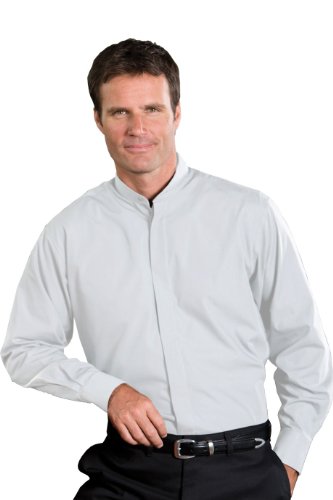 Edwards Garment Men's Banded Collar Shirt (xxlarge 18/18.5 sleeve 35, White)