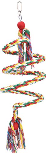 PetTa Creative Cotton Bungee Bird Rope Toy for Pet Cockatiel Ferret, Balance Exercise Toys Height Range from 18 Inches to 40 Inches