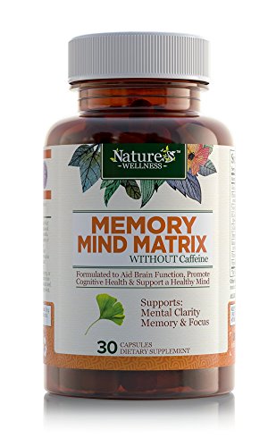 Nature's Wellness Memory Mind Matrix Dietary Supplement for Mental Clarity, Memory and Focus, 30 Capsules