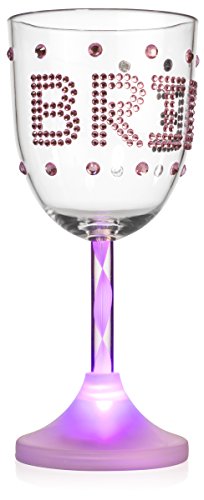 Bride LED Light up Wine Glass - Bachelorette Party Cup for the Bride to Be