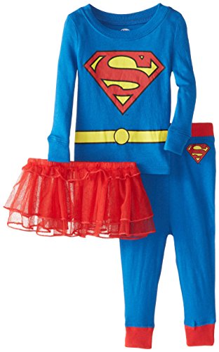 DC Comics Baby Girls' MS Supergirl 3 Piece Tutu Infant, Blue, 24 Months
