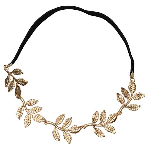 Getmore Stylish Multi Leaves with Small Bags Hair Band Golden(#3)