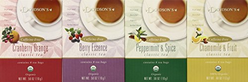 Davidson's Tea Assorted Herbal, 8-Count Tea Bags (Pack of 12)