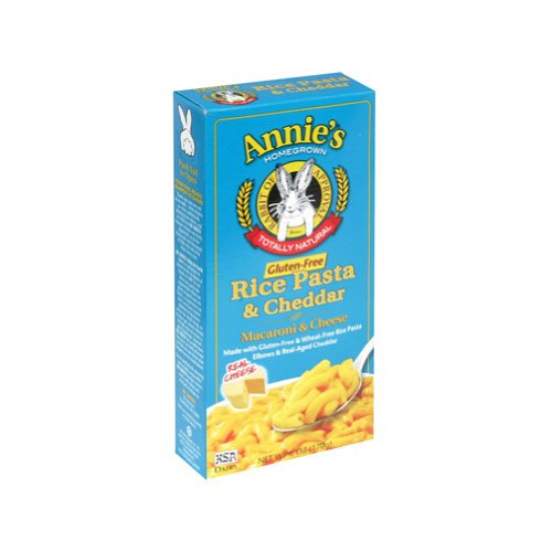 Annie's Homegrown Gluten-Free Rice Pasta & Cheddar Mac & Cheese, 6-Ounce Boxes (Pack of 12)