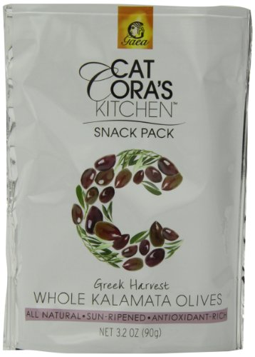 Cat Cora's Kitchen by Gaea Snack Pack, Whole Kalamata Olive , 8 - 3.2-Ounce Packages