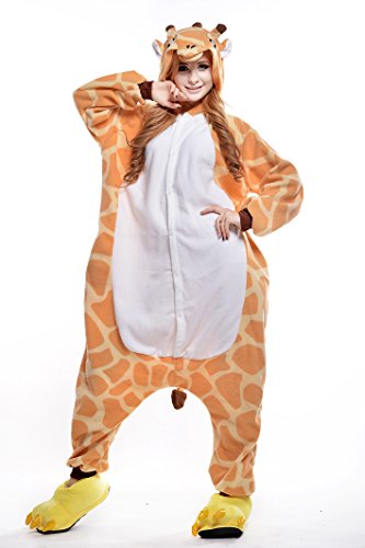Sunrise Adult Giraffe Onesie Costume Kigurumi Pajamas (Large, Giraffe)