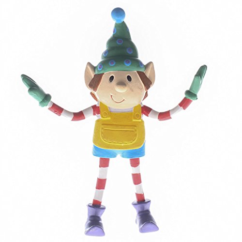 Group of 6 Mischievously Grinning Bendable Elves for Decorating, Displaying and Gifting