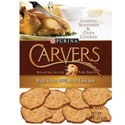 Purina Carvers with Real Chicken Roasted Slices Treats For Dogs (16-oz pouch)