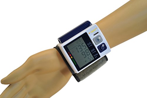 Digital Blood Pressure Monitor, Measures Blood Pressure and Pulse From the Wrist, Highly Accurate with a Carrying Case, View Details Here