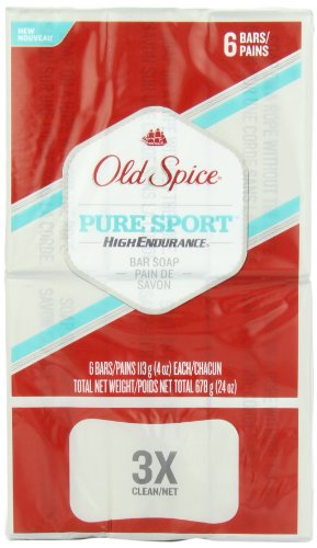 Old Spice High Endurance Pure Sport Scent Bar Soap Pack Of 6 - 24 Oz