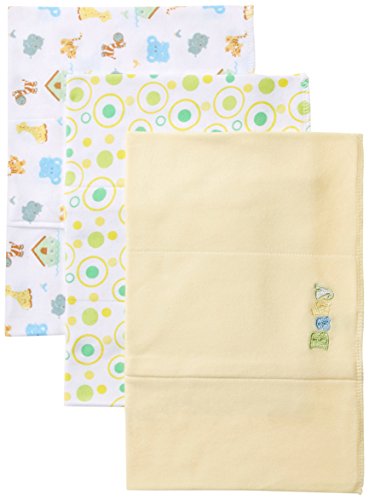 Spasilk Unisex-Baby Newborn 3 Pack Burp Cloths, Yellow Baby, One Size