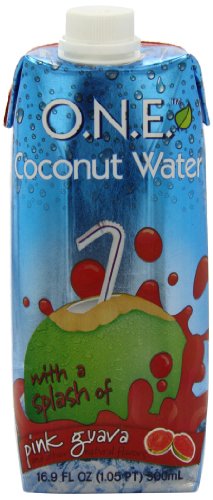 O.N.E. Coconut Water Splash, Pink Guava, 16.9 Ounce (Pack of 12)
