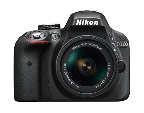 Nikon D3300 Digital SLR Camera - Black (24.2 MP, AF-P 18-55 Non-VR Lens Kit) 3-Inch LCD Screen