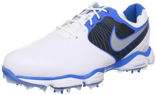 Nike Golf Men's Nike Lunar Control II Wide Golf Shoe,White/Photo Blue/Anthracite/Reflect Silver,10.5 W US