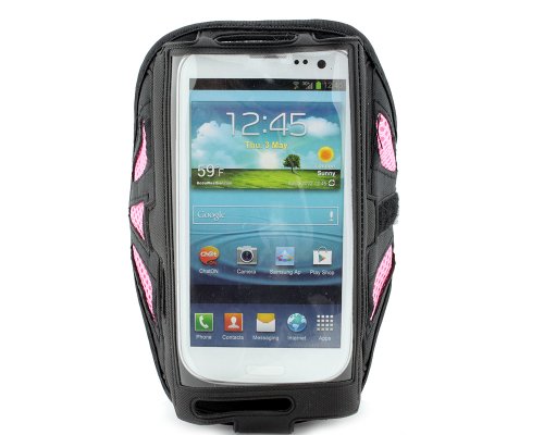 BONAMART ® Pink Arm band Running Sports GYM Armband Case For Samsung Galaxy Note II 2 N7100 / Samsung Galaxy Note N7000 I9220