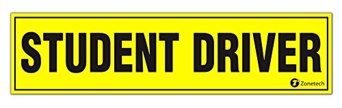 Zone Tech Student Driver Vehicle Bumper Magnet- Premium Quality Student Driver Bumper Safety Sign Magnet