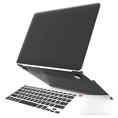 iBenzer - 3 in 1 Soft-Skin Plastic Hard Case Cover & Keyboard Cover & Screen Protector for Macbook Air