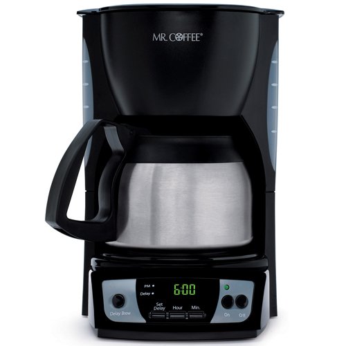 Mr. Coffee CGX9 5-Cup Programmable Coffeemaker, Black with Stainless Steel Carafe