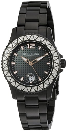 Stuhrling Original Women's 162A1.115927 Nautical Regatta Swiss Quartz Mother-of-Pearl Genuine Diamond Date Bracelet Watch
