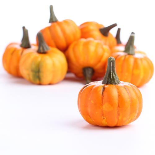 Factory Direct Craft® Realistic Fall Mini Artificial Pumpkins - Package of 16 Pumpkins