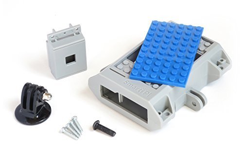 LEGO® compatible SmartiPi Raspberry Pi B+ or Pi 2 model B w/ camera case and GoPro® compatible mount - Blue