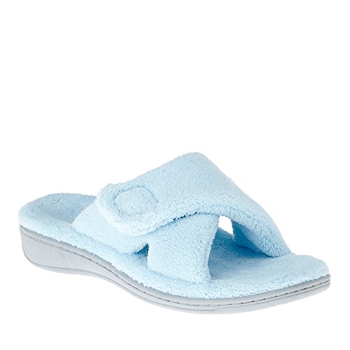 Orthaheel Womens Relax Slippers in Light Blue Size 10