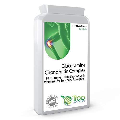 Glucosamine Chondrotin Complex 500mg / 400mg with Vitamin C 180 Tablets - Highly Targetted Fast Absorption Joint Support Supplement