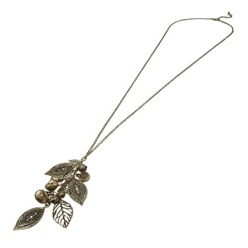 Vintage Cluster Leaf Long Necklace - Matching earrings available - Includes a beautiful jewellery gift bag