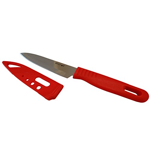 Paring Knife with a Fitted Protective Sheath For Safe Storage. The 3 1/2 Stainless Steel Blade On This Fruit Knife Makes This An Ideal Travel Accessory - Perfect For Camping Trips or Family Picnics