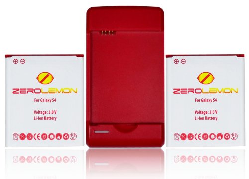 [180 Days Warranty] Zerolemon 3000 Mah Battery X2 + External Travel Charger for Samsung Galaxy S4 Active