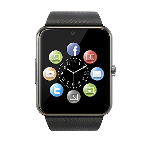 Smart Watch,Smartwatch,UINSTON Smart Phone Smart Watch Phone Bluetooth Smart Watch Wrist Watch IOS Android WindowsPhone SIM/TF - Black