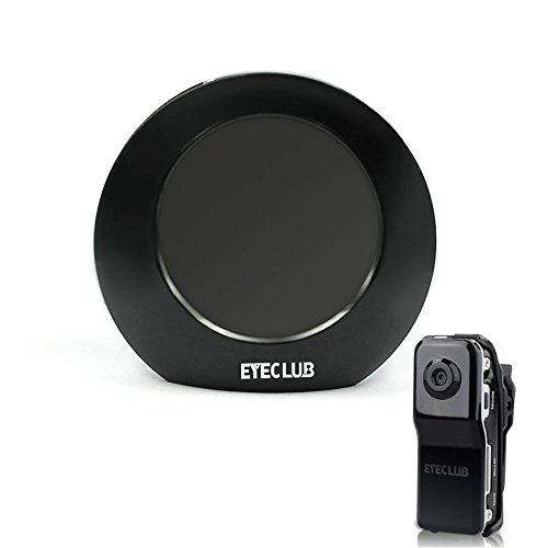 Eyeclub Wi-Fi Hidden Spy Clock Camera Wireless [with One More Mini DV] Alarm Clock Surveillance & Security Mini Camera Gear Mini Cam for iPhone iOS Android, Bright Black