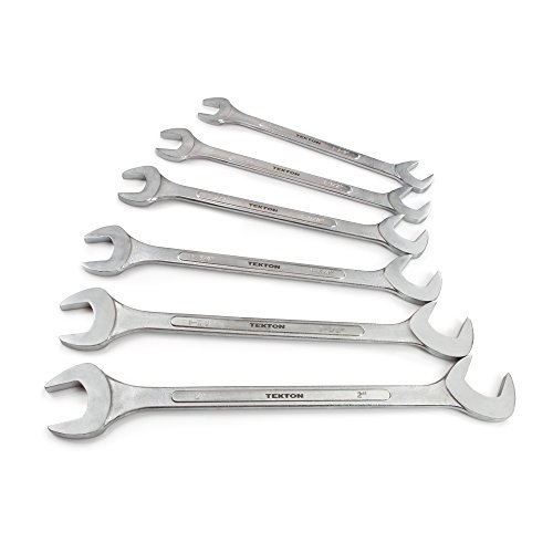 TEKTON 1959 Jumbo Angle Open End Wrench Set, Inch, 1-3/8-Inch - 2-Inch, 6-Piece