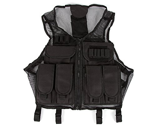 VISM CMTV2951B Lightweight Tactical Black Mesh Vest