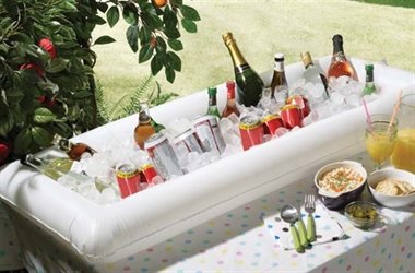 DRINKS COOLER FOR GARDEN PARTIES & BARBECUES - INFLATABLE ICE BAR LARGE 51 WIDE