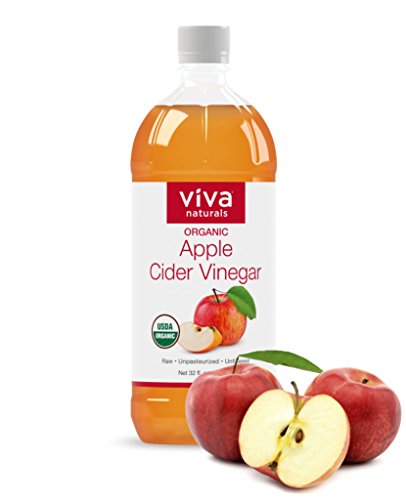 Viva Naturals Organic Apple Cider Vinegar with the Mother, 32 oz - BEST TASTING, Raw, Unfiltered & Undiluted, Non-GMO