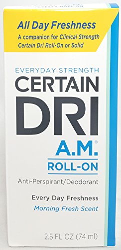 Certain DRI AM Antiperspirant/ Deodorant Morning Fresh Scent Roll-on, 2.5 oz Per Pack (2 Packs)
