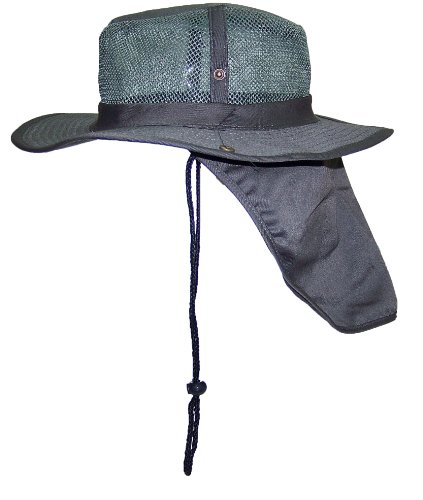 JFH Group Wide Brim Men Safari/Outback Summer Hat With Neck Flap (Extra Large, Olive)